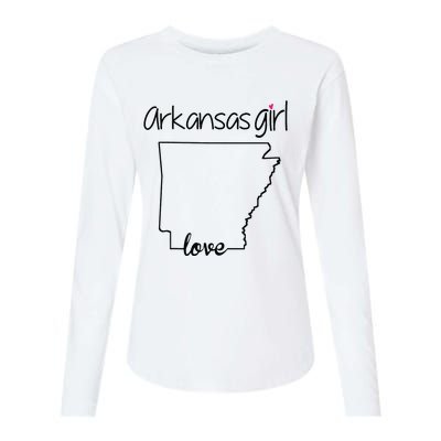 Arkansas Girl I Love Arkansas Home Cute Arkansas Womens Cotton Relaxed Long Sleeve T-Shirt