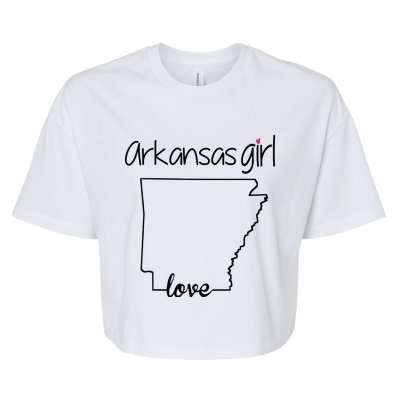 Arkansas Girl I Love Arkansas Home Cute Arkansas Bella+Canvas Jersey Crop Tee