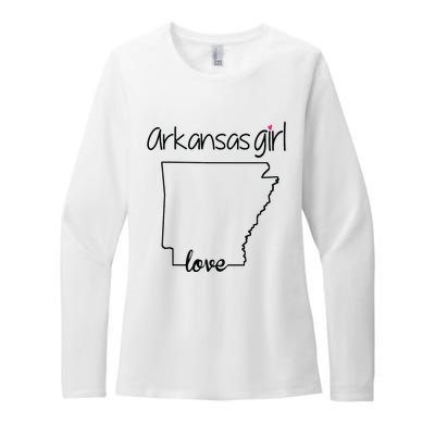 Arkansas Girl I Love Arkansas Home Cute Arkansas Womens CVC Long Sleeve Shirt