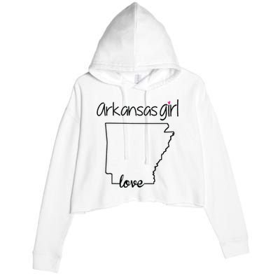 Arkansas Girl I Love Arkansas Home Cute Arkansas Crop Fleece Hoodie