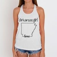 Arkansas Girl I Love Arkansas Home Cute Arkansas Women's Knotted Racerback Tank