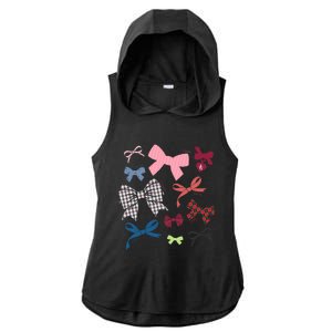 American Girl Iconic Hair Bows Ladies PosiCharge Tri-Blend Wicking Draft Hoodie Tank