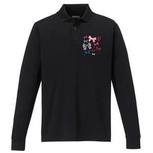 American Girl Iconic Hair Bows Performance Long Sleeve Polo