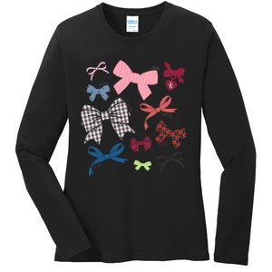 American Girl Iconic Hair Bows Ladies Long Sleeve Shirt