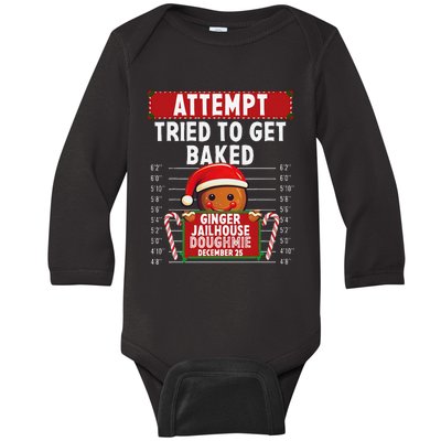 Attempt Ginger Jailhouse Christmas Xmas Gingerbread Holiday Baby Long Sleeve Bodysuit