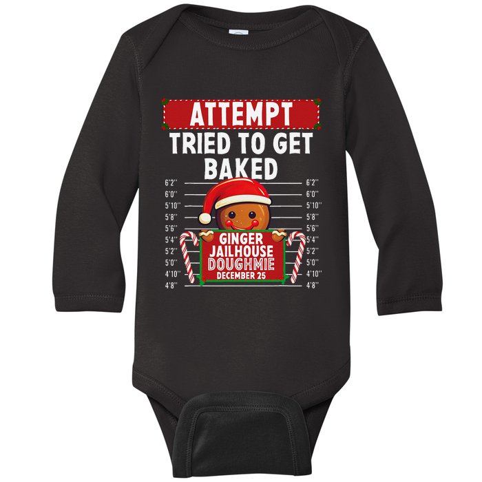 Attempt Ginger Jailhouse Christmas Xmas Gingerbread Holiday Baby Long Sleeve Bodysuit