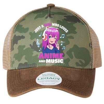 Anime Girl Just A Girl Who Loves Anime And Music Legacy Tie Dye Trucker Hat