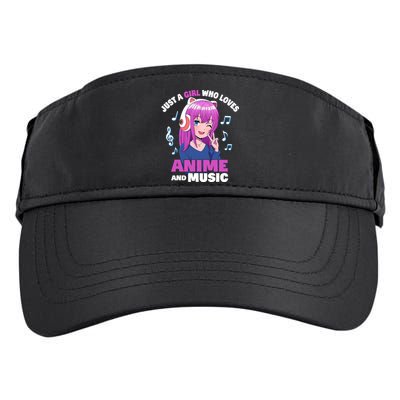 Anime Girl Just A Girl Who Loves Anime And Music Adult Drive Performance Visor