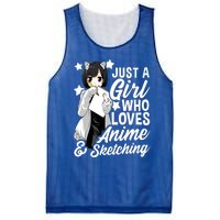 Anime Girl Just A Girl Who Loves Anime And Sketching Drawing Gift Mesh Reversible Basketball Jersey Tank