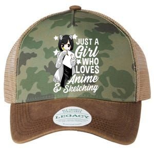 Anime Girl Just A Girl Who Loves Anime and Sketching Drawing Legacy Tie Dye Trucker Hat