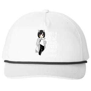 Anime Girl Just A Girl Who Loves Anime and Sketching Drawing Snapback Five-Panel Rope Hat