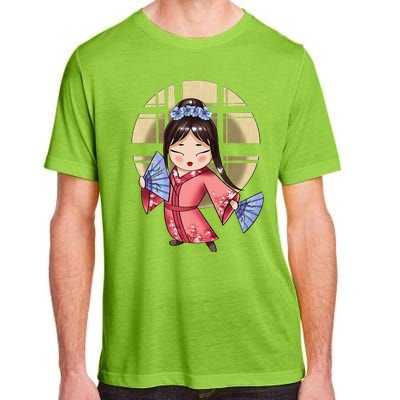 Anime Geisha Japanese Art Japan Woman Geisha Adult ChromaSoft Performance T-Shirt