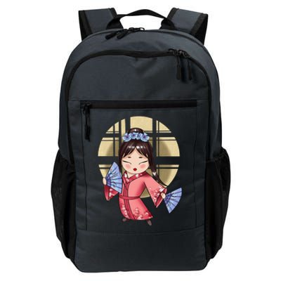 Anime Geisha Japanese Art Japan Woman Geisha Daily Commute Backpack