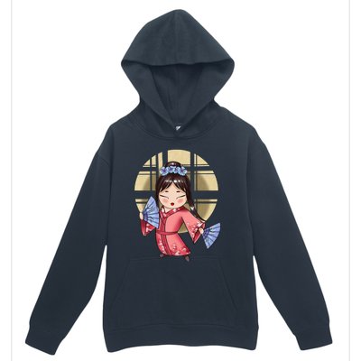 Anime Geisha Japanese Art Japan Woman Geisha Urban Pullover Hoodie