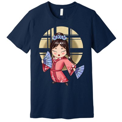 Anime Geisha Japanese Art Japan Woman Geisha Premium T-Shirt