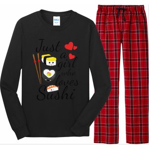 Anime Gift Just A Girl Who Loves Sushi Cute Anime Style Long Sleeve Pajama Set