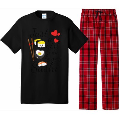 Anime Gift Just A Girl Who Loves Sushi Cute Anime Style Pajama Set