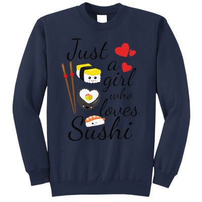 Anime Gift Just A Girl Who Loves Sushi Cute Anime Style Sweatshirt