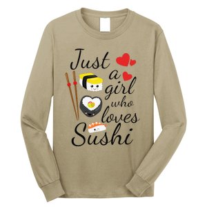 Anime Gift Just A Girl Who Loves Sushi Cute Anime Style Long Sleeve Shirt