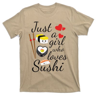 Anime Gift Just A Girl Who Loves Sushi Cute Anime Style T-Shirt