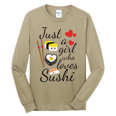 Anime Gift Just A Girl Who Loves Sushi Cute Anime Style Tall Long Sleeve T-Shirt