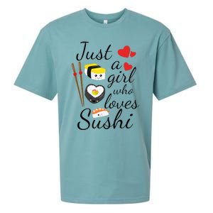 Anime Gift Just A Girl Who Loves Sushi Cute Anime Style Sueded Cloud Jersey T-Shirt