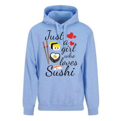 Anime Gift Just A Girl Who Loves Sushi Cute Anime Style Unisex Surf Hoodie