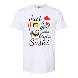 Anime Gift Just A Girl Who Loves Sushi Cute Anime Style Softstyle CVC T-Shirt