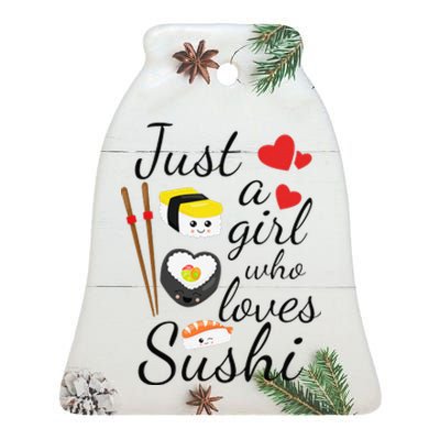 Anime Gift Just A Girl Who Loves Sushi Cute Anime Style Ceramic Bell Ornament