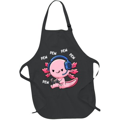 Axolotl Gaming Kids Boys Girls Anime Video Game Pew Gamer Apron