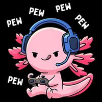 Axolotl Gaming Kids Boys Girls Anime Video Game Pew Gamer Drawstring Bag