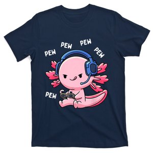 Axolotl Gaming Kids Boys Girls Anime Video Game Pew Gamer T-Shirt