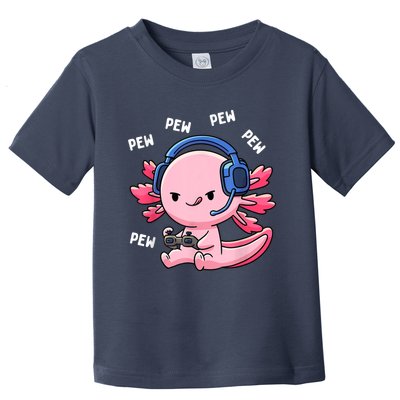 Axolotl Gaming Kids Boys Girls Anime Video Game Pew Gamer Toddler T-Shirt