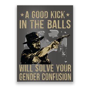 A Good Kick In The Balls Will Solve Your Gender Confusion Poster