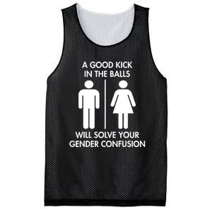 A Good Kick In The Balls Will Solve Your Gender Confusion Mesh Reversible Basketball Jersey Tank