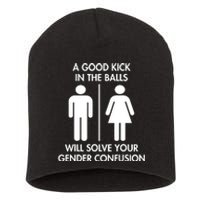 A Good Kick In The Balls Will Solve Your Gender Confusion Short Acrylic Beanie