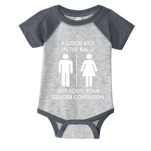 A Good Kick In The Balls Will Solve Your Gender Confusion Infant Baby Jersey Bodysuit