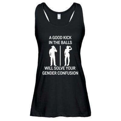 A Good Kick In The Balls Will Solve Your Gender Confusion Ladies Essential Flowy Tank