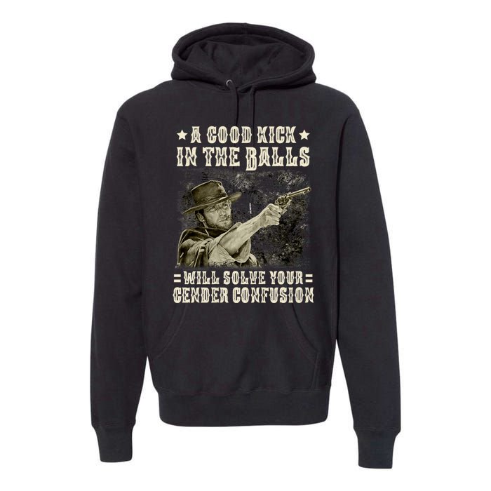 A Good Kick In Balls Will Solve Your Gender Confusion Premium Hoodie