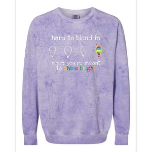 Autistic Gifts K.i.d.s m.e.n Wo Colorful Autism Awareness Colorblast Crewneck Sweatshirt