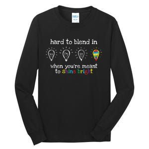 Autistic Gifts K.i.d.s m.e.n Wo Colorful Autism Awareness Tall Long Sleeve T-Shirt