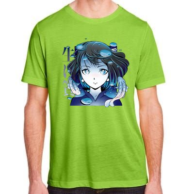 Anime Girl Koi Fishes Japanese Adult ChromaSoft Performance T-Shirt