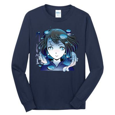 Anime Girl Koi Fishes Japanese Tall Long Sleeve T-Shirt