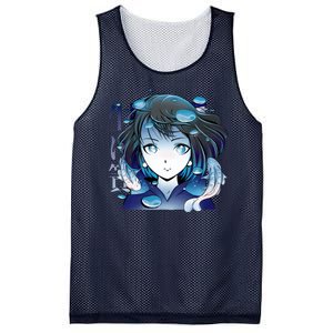 Anime Girl Koi Fishes Japanese Mesh Reversible Basketball Jersey Tank