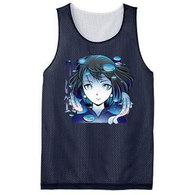 Anime Girl Koi Fishes Japanese Mesh Reversible Basketball Jersey Tank