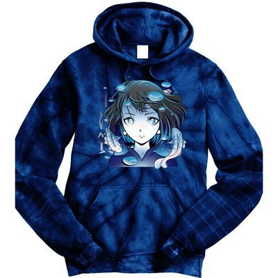 Anime Girl Koi Fishes Japanese Tie Dye Hoodie