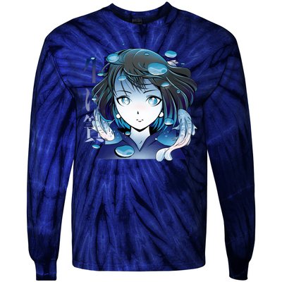 Anime Girl Koi Fishes Japanese Tie-Dye Long Sleeve Shirt