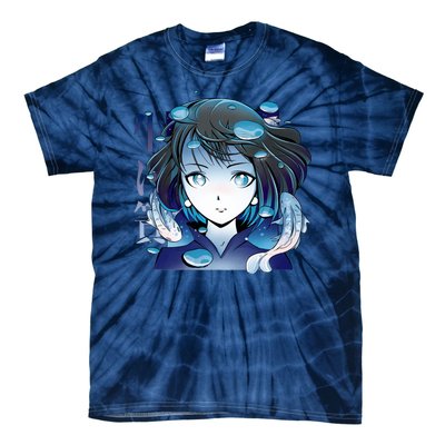 Anime Girl Koi Fishes Japanese Tie-Dye T-Shirt