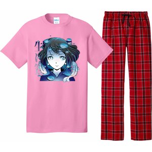 Anime Girl Koi Fishes Japanese Pajama Set