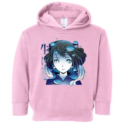 Anime Girl Koi Fishes Japanese Toddler Hoodie